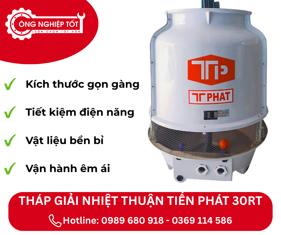 Những ưu điểm nổi bật của tháp giải nhiệt Thuận Tiến Phát 30RT